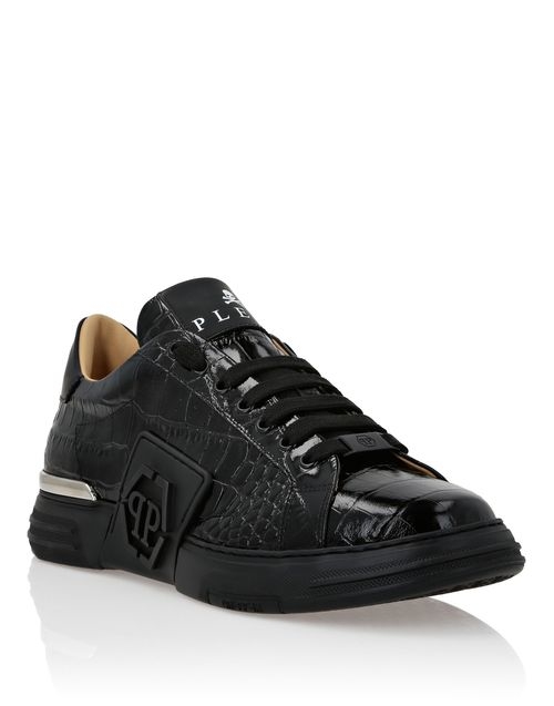 Philipp Plein Nappa Leather Hexagon Decor Sneakers