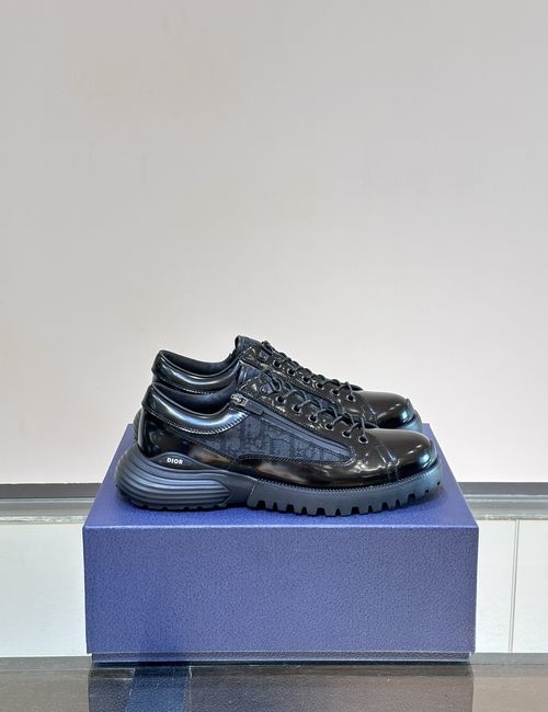 Christian Dior CD Combat Derby Shoes With Printed Panels