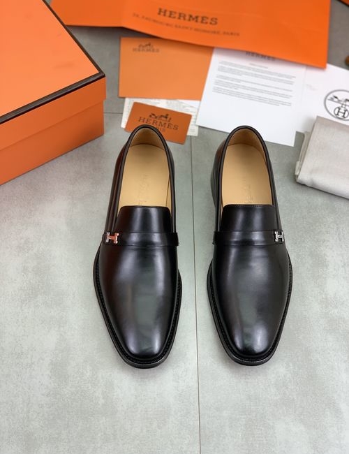 Hermes Slip On Formal Leather Shoes
