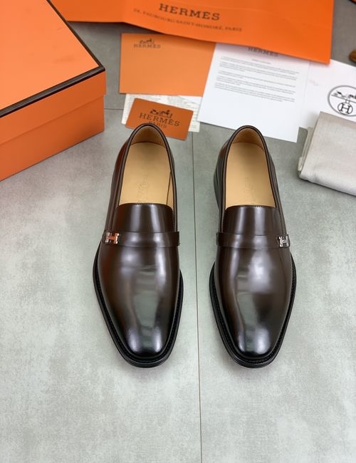 Hermes Slip On Formal Leather Shoes