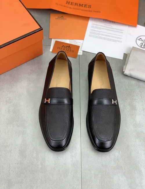 Hermes Slip On Formal Leather Shoes