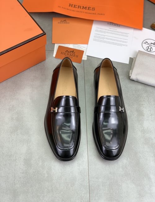 Hermes Slip On Formal Leather Shoes