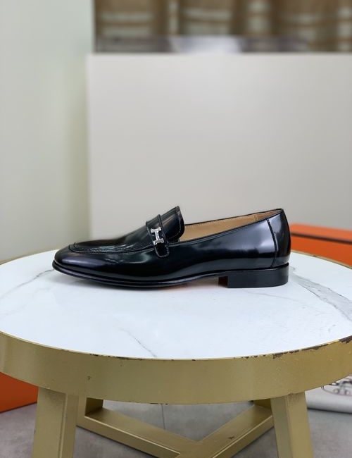 Hermes Premium Leather Slip-On Loafers