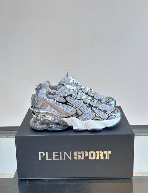 Philipp Plein Premium Leather Mesh Casual Sports Shoes