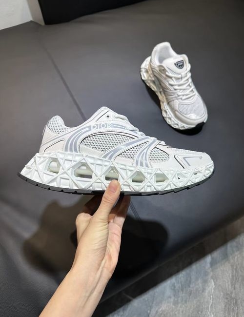 Christian Dior CD Low Top Sneakers With Textured Rubber Sole