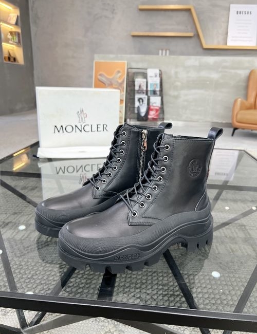 Moncler Cowhide High-top Casual Sneakers With Comfortable Sole