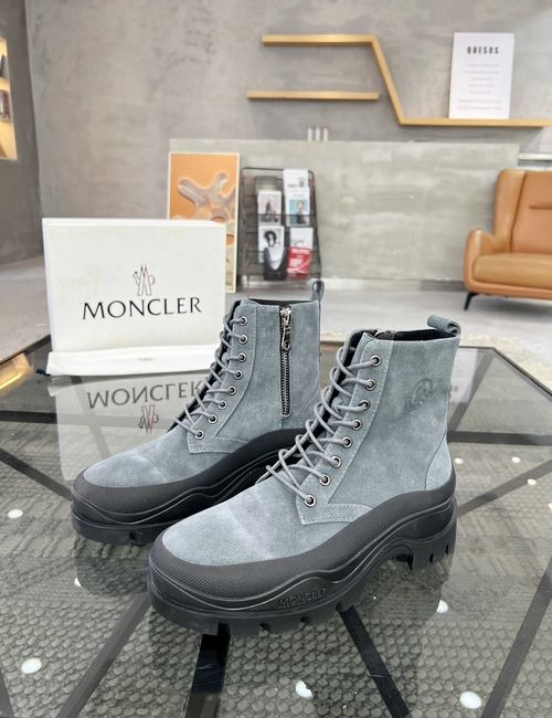 Moncler Cowhide High-top Casual Sneakers With Comfortable Sole