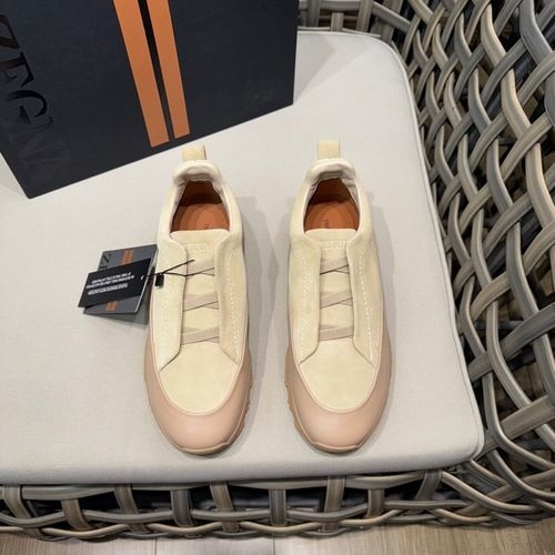 Zegna Triple Stitch Casual Shoes Suede Sole