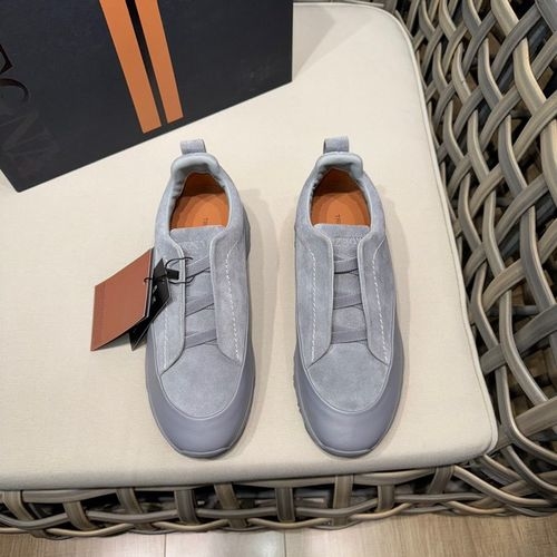 Zegna Triple Stitch Casual Shoes Suede Sole