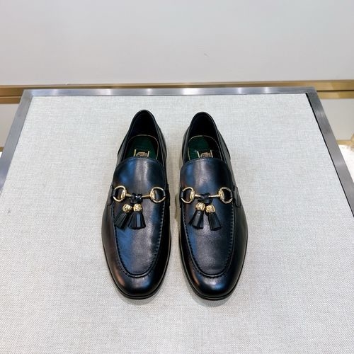 Gucci Double G Buckle Loafers Cow Leather Upper