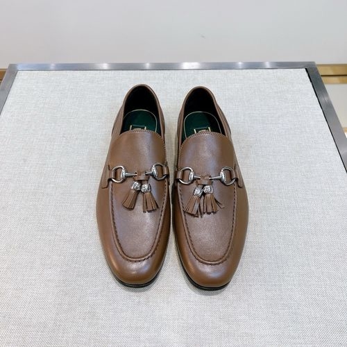 Gucci Double G Buckle Loafers Cow Leather Upper
