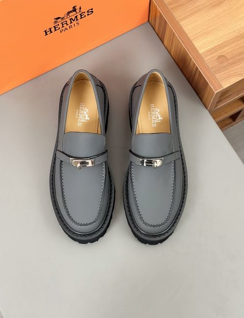 Hermes Calfskin Casual Shoes With Kelly Buckle