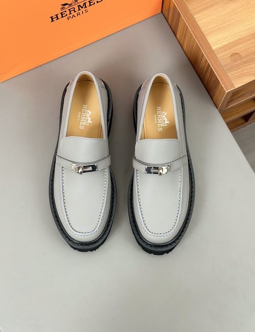 Hermes Calfskin Casual Shoes With Kelly Buckle