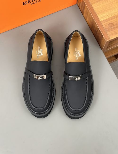 Hermes Calfskin Casual Shoes With Kelly Buckle