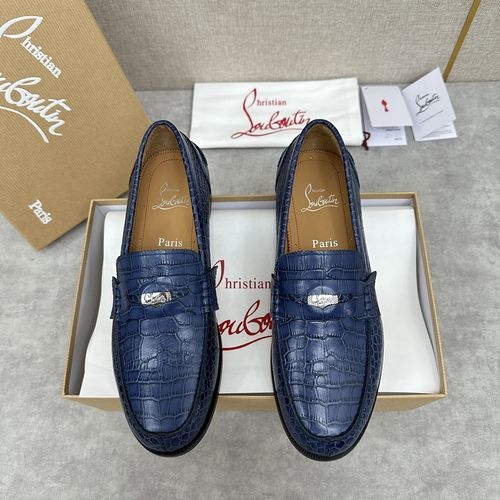 Christian Louboutin New Loafer Leather Shoes With Red Sole