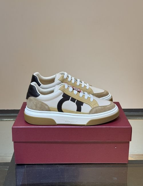 Ferragamo Cow Leather Upper Low-top Casual Shoes
