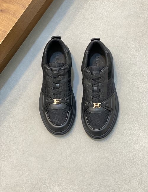 Ferragamo Nappa Leather Logo Casual Shoes