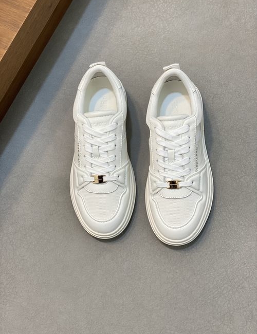 Ferragamo Logo Embroidered Nappa Leather Shoes