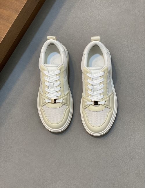 Ferragamo Logo Embroidered Nappa Leather Shoes