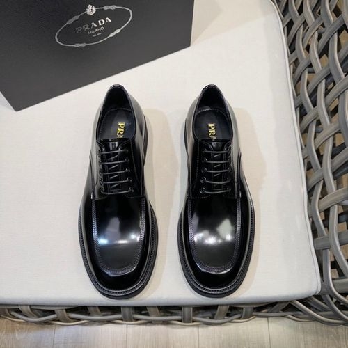 Prada Patent Leather Loafers With Triangle Logo