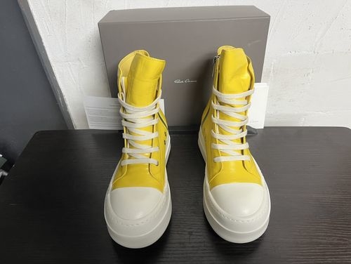 Rick Owens Large Triangle Leather Casual Sneakers
