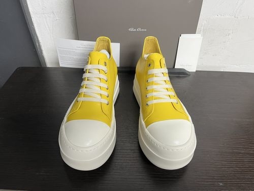Rick Owens Big Triangle Casual Leather Sneakers
