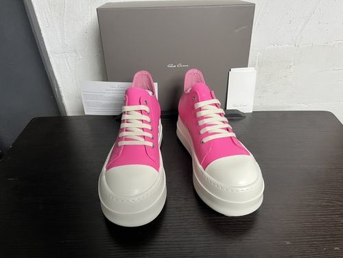 Rick Owens Big Triangle Casual Leather Sneakers