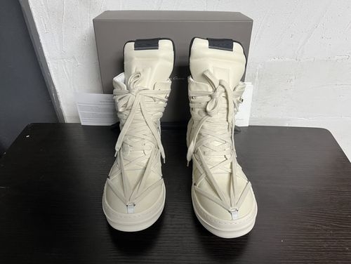 Rick Owens Inverted Triangle Calfskin Casual Shoes