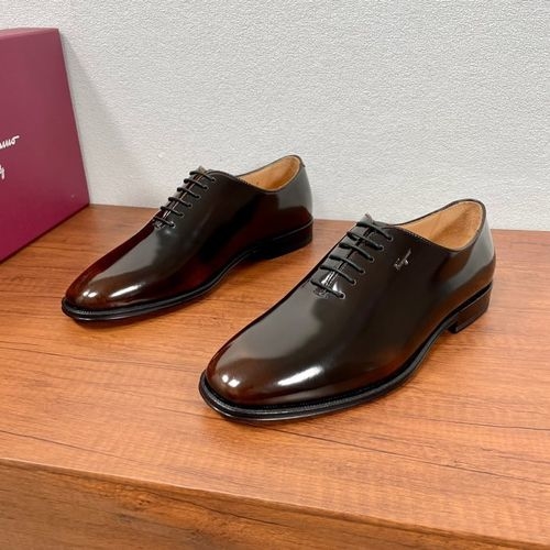 Ferragamo Patent Leather Oxford Dress Shoes