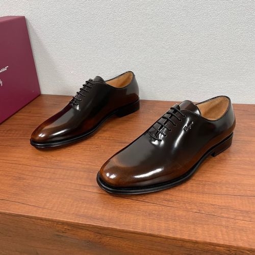 Ferragamo Patent Leather Oxford Dress Shoes