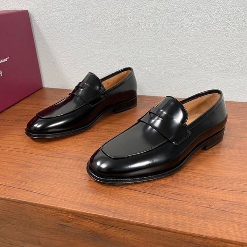Ferragamo Penny Leather Loafers With Rubber Pads