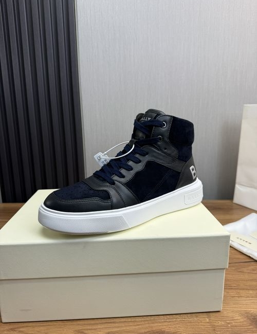 Bally Cowhide Stitched Elastic Cloth Sneakers