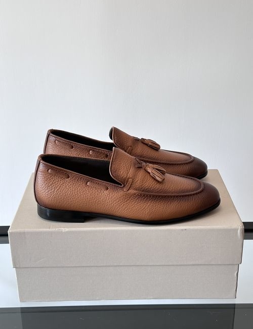 Santoni Handcrafted Calfskin Leather Sole Dress Shoes