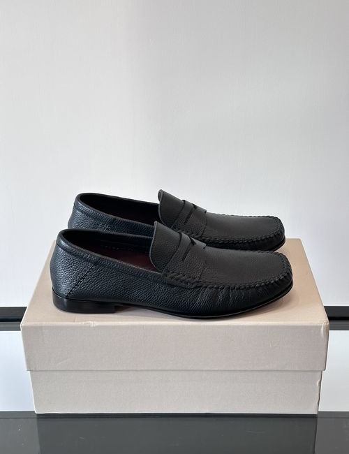 Santoni Handcrafted Calfskin Leather Sole Dress Shoes