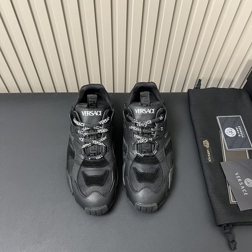 Versace GALAXIA Sneakers Mixed Upper Greca Pattern Outsole