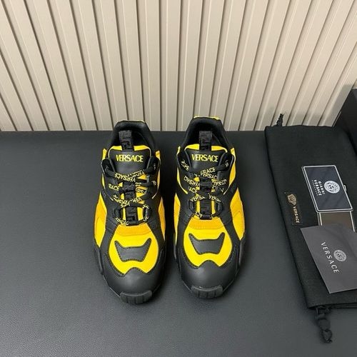 Versace GALAXIA Sneakers Mixed Upper Greca Pattern Outsole