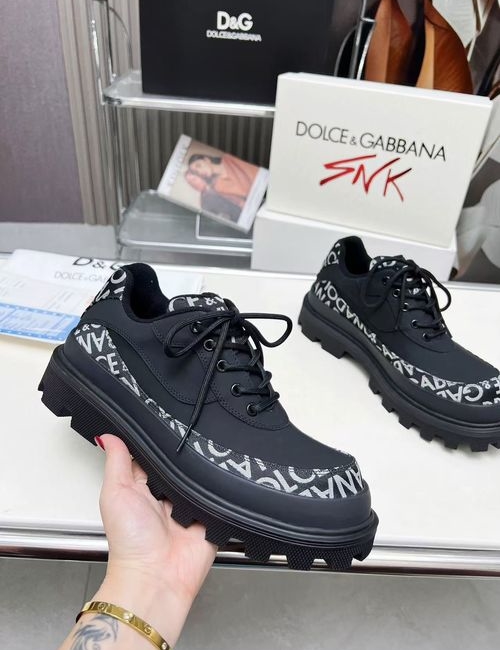 Dolce & Gabbana DG Platform Derby Leather Casual Shoes