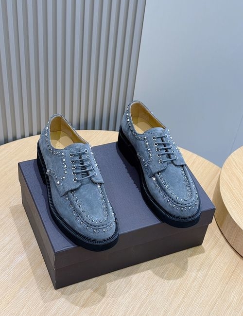 Valentino Gentleglam Calfskin Derby Shoes With Mini Studs
