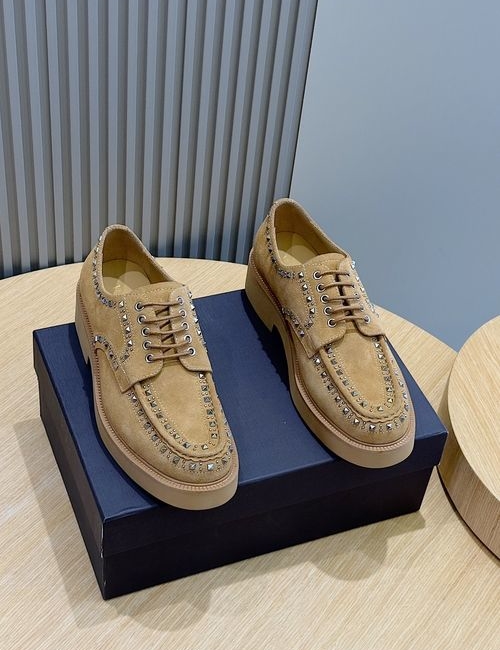 Valentino Gentleglam Calfskin Derby Shoes With Mini Studs