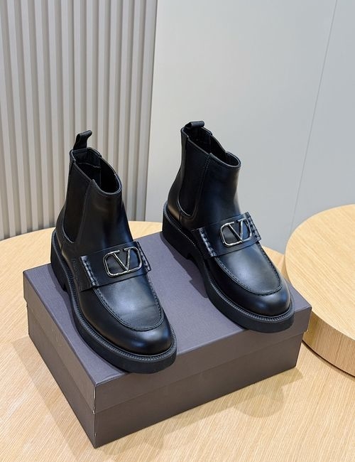 Valentino V Hardware Leather High-top Sneakers