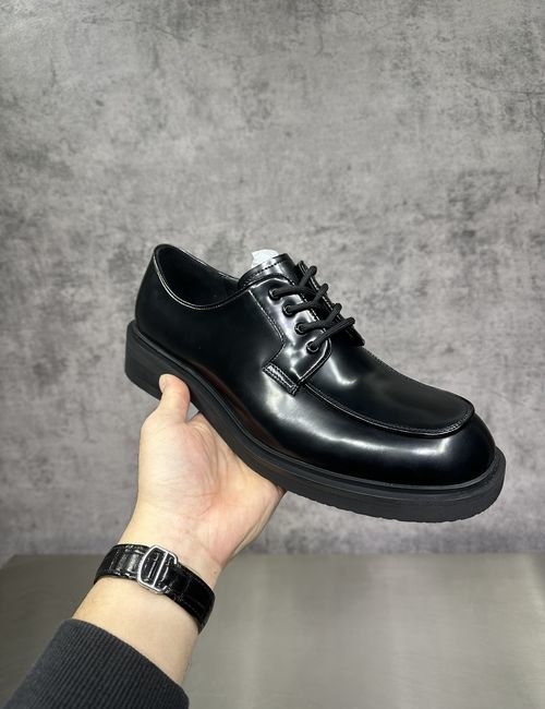 Prada Retro Leather Loafer Derby Shoes
