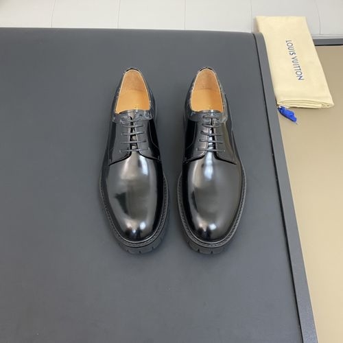 Louis Vuitton LV Suede Leather Dress Lace-up Shoes