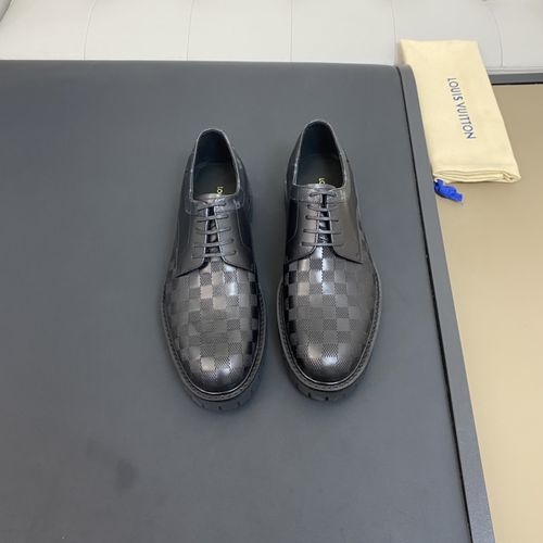 Louis Vuitton LV Suede Leather Dress Lace-up Shoes