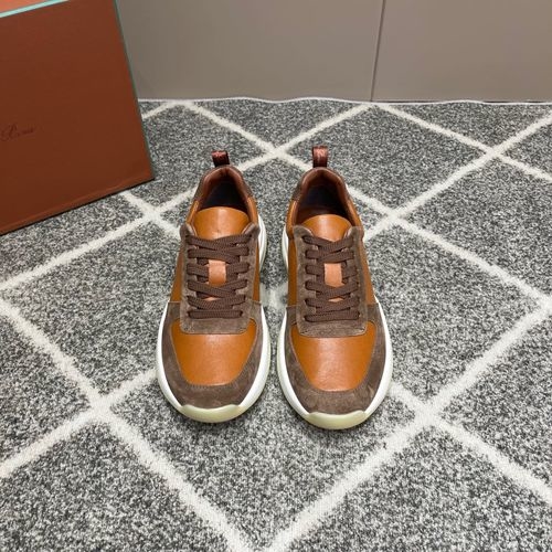 Loro Piana LP Classic Knit Lace Up Casual Sneakers