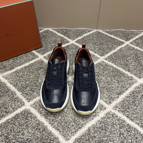 Loro Piana LP Classic Knit Lace Up Casual Sneakers