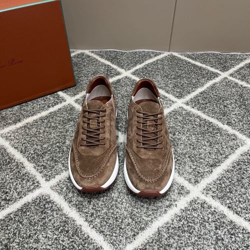 Loro Piana LP Classic Knit Lace Up Casual Sneakers