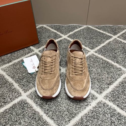 Loro Piana LP Classic Knit Lace Up Casual Sneakers