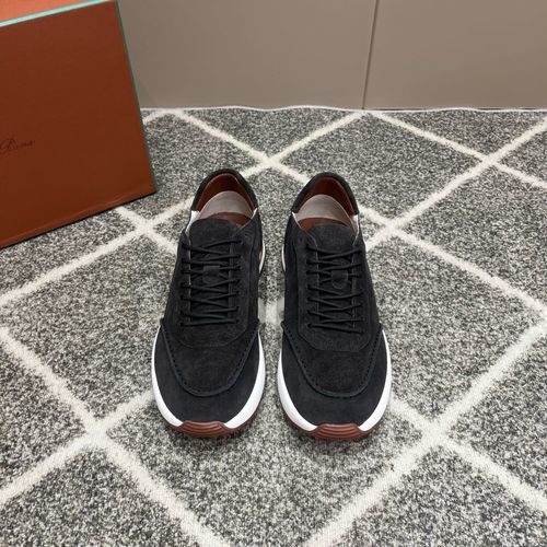 Loro Piana LP Classic Knit Lace Up Casual Sneakers