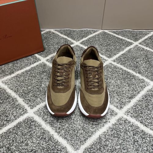 Loro Piana LP Classic Knit Lace Up Casual Sneakers