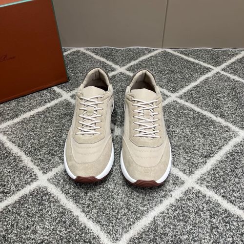 Loro Piana LP Classic Knit Lace Up Casual Sneakers